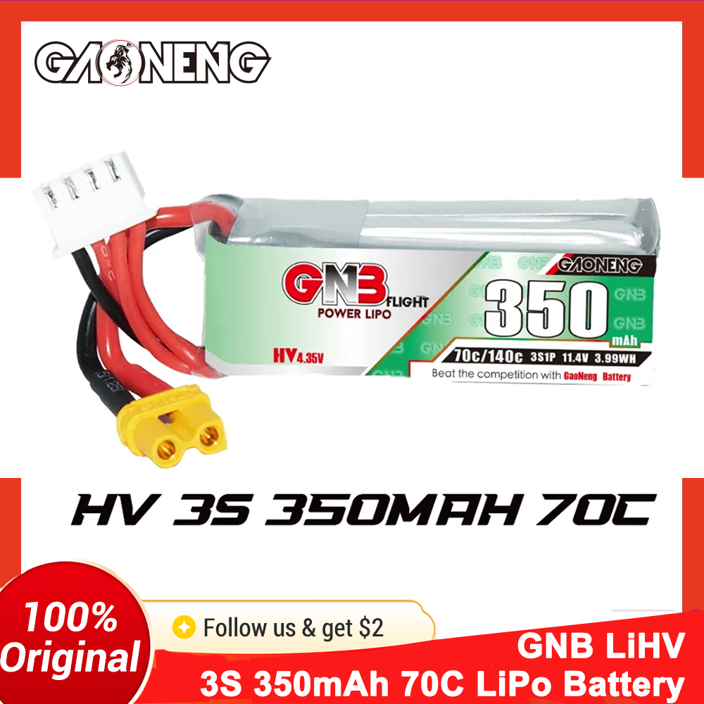 Bateria LiPo Gaoneng GNB 350mA - Fpv Drone Goggles avaliação e preço